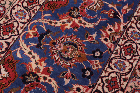handmade Traditional Isfhan Red Blue Hand Knotted RECTANGLE 100% WOOL area rug 15 x 24
