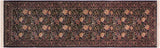 handmade Traditional Nagi Black Gold Hand Knotted RUNNER 100% WOOL area rug 3x8