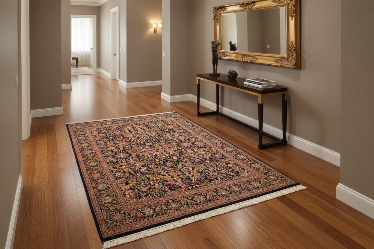 handmade Transitional Internation Blue Rust Hand Knotted RECTANGLE 100% WOOL area rug 6x9