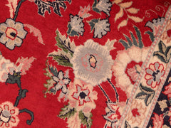 handmade Traditional Gulzar Red Blue Hand Knotted RECTANGLE 100% WOOL area rug 6x9