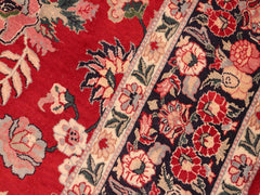 handmade Traditional Gulzar Red Blue Hand Knotted RECTANGLE 100% WOOL area rug 6x9