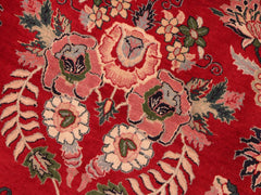 handmade Traditional Gulzar Red Blue Hand Knotted RECTANGLE 100% WOOL area rug 6x9