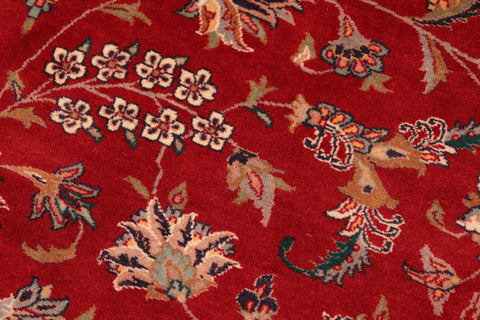 handmade Traditional Kashan Red Ivory Hand Knotted RECTANGLE 100% WOOL area rug 6x9