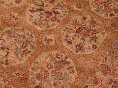 handmade Traditional  Taupe Green Hand Knotted RECTANGLE 100% WOOL area rug 6x9