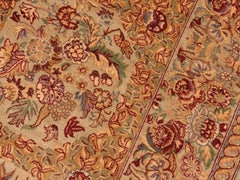 handmade Traditional  Taupe Green Hand Knotted RECTANGLE 100% WOOL area rug 6x9