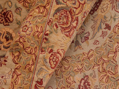 handmade Traditional  Taupe Green Hand Knotted RECTANGLE 100% WOOL area rug 6x9