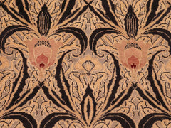 handmade Transitional Tulip Black Beige Hand Knotted RECTANGLE 100% WOOL area rug 6x9