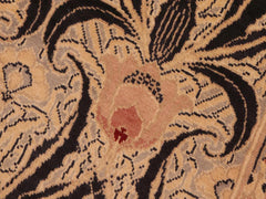 handmade Transitional Tulip Black Beige Hand Knotted RECTANGLE 100% WOOL area rug 6x9