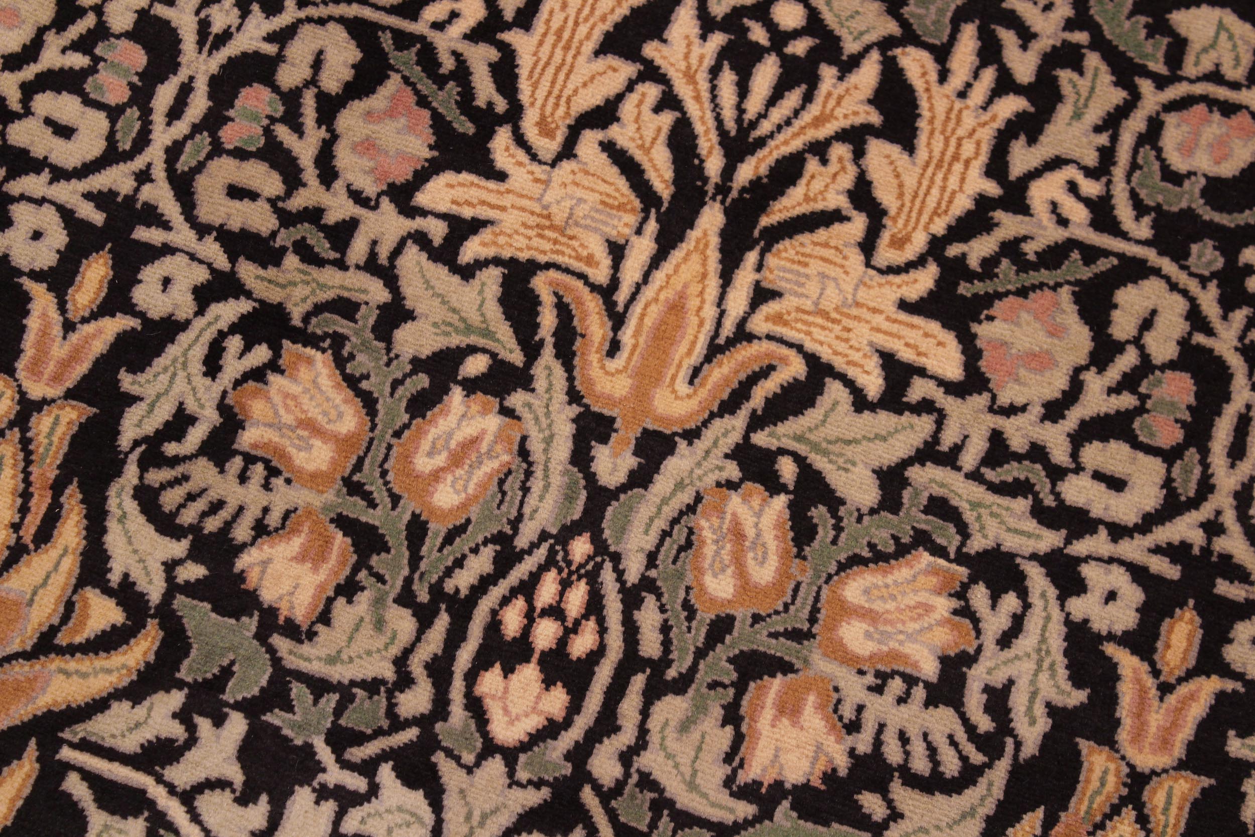 handmade Transitional Snakehead Black Gold Hand Knotted RECTANGLE 100% WOOL area rug 6' x 9'