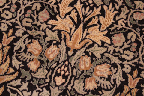handmade Transitional Snakehead Black Gold Hand Knotted RECTANGLE 100% WOOL area rug 6' x 9'