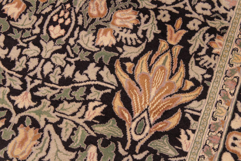 handmade Transitional Snakehead Black Gold Hand Knotted RECTANGLE 100% WOOL area rug 6' x 9'