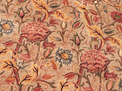 handmade Traditional Kamal Taupe Gold Hand Knotted RECTANGLE 100% WOOL area rug 6x9