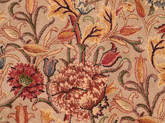 handmade Traditional Kamal Taupe Gold Hand Knotted RECTANGLE 100% WOOL area rug 6x9