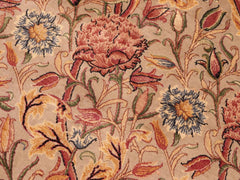 handmade Traditional Kamal Taupe Gold Hand Knotted RECTANGLE 100% WOOL area rug 6x9