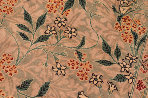 handmade Transitional Chambali Lt. Green Lt. Green Hand Knotted RECTANGLE 100% WOOL area rug 6' x 9'