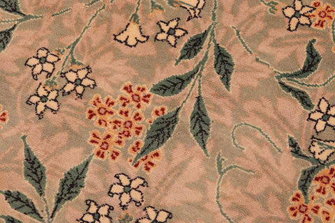 handmade Transitional Chambali Lt. Green Lt. Green Hand Knotted RECTANGLE 100% WOOL area rug 6' x 9'