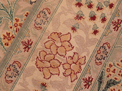 handmade Transitional Chambali Lt. Green Lt. Green Hand Knotted RECTANGLE 100% WOOL area rug 6x9