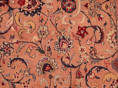 handmade Traditional Abasi Afsha Pink Blue Hand Knotted RECTANGLE 100% WOOL area rug 6x9