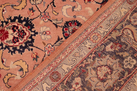 handmade Traditional Abasi Afsha Pink Blue Hand Knotted RECTANGLE 100% WOOL area rug 6x9