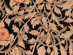 handmade Transitional Jasmain Black Gold Hand Knotted RECTANGLE 100% WOOL area rug 6x9