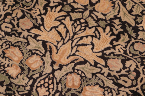handmade Transitional Snakehead Black Green Hand Knotted RECTANGLE 100% WOOL area rug 6' x 8'