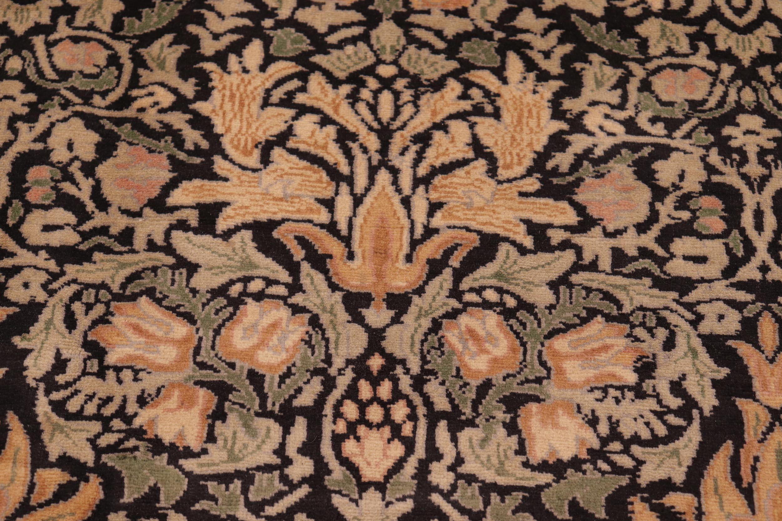 handmade Transitional Snakehead Black Green Hand Knotted RECTANGLE 100% WOOL area rug 6' x 8'