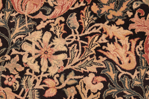 handmade Transitional Gulshan Black Red Hand Knotted RECTANGLE 100% WOOL area rug 6' x 9'