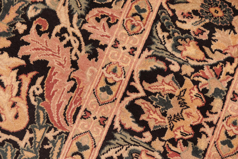 handmade Transitional Gulshan Black Red Hand Knotted RECTANGLE 100% WOOL area rug 6' x 9'