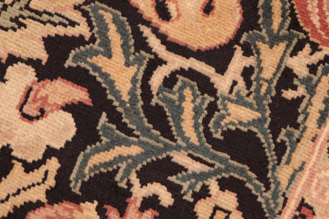 handmade Transitional Gulshan Black Red Hand Knotted RECTANGLE 100% WOOL area rug 6' x 9'