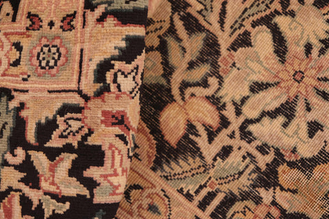 handmade Transitional Gulshan Black Red Hand Knotted RECTANGLE 100% WOOL area rug 6' x 9'