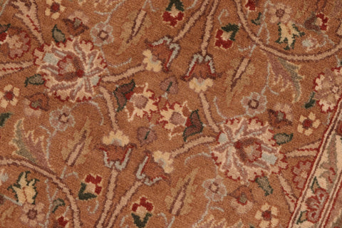 handmade Transitional  Gold Brown Hand Knotted RECTANGLE 100% WOOL area rug 6x9