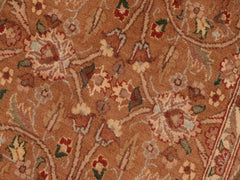 handmade Traditional  Gold Brown Hand Knotted RECTANGLE 100% WOOL area rug 6x9