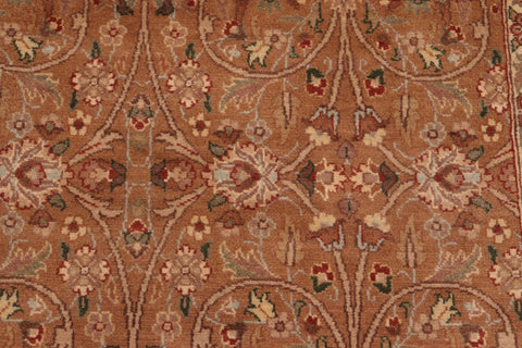 handmade Transitional  Gold Brown Hand Knotted RECTANGLE 100% WOOL area rug 6x9