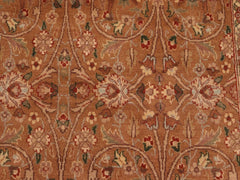 handmade Traditional  Gold Brown Hand Knotted RECTANGLE 100% WOOL area rug 6x9