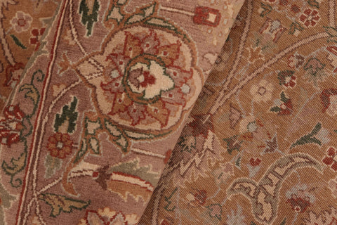 handmade Transitional  Gold Brown Hand Knotted RECTANGLE 100% WOOL area rug 6x9