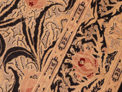 handmade Transitional Tulip Black Red Hand Knotted RECTANGLE 100% WOOL area rug 6x9