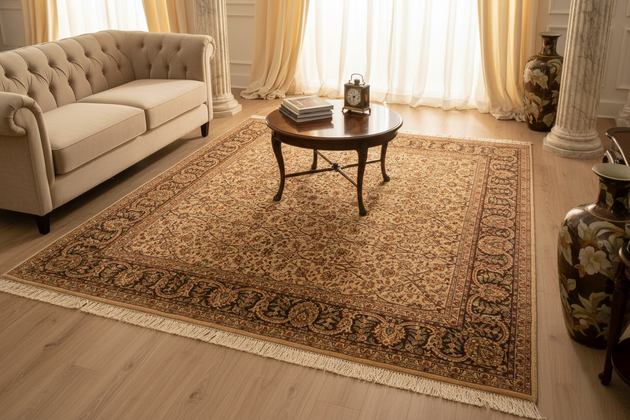 handmade Transitional Design Taupe Brown Hand Knotted RECTANGLE 100% WOOL area rug 6x10