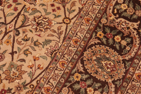 handmade Transitional Design Taupe Brown Hand Knotted RECTANGLE 100% WOOL area rug 6x10