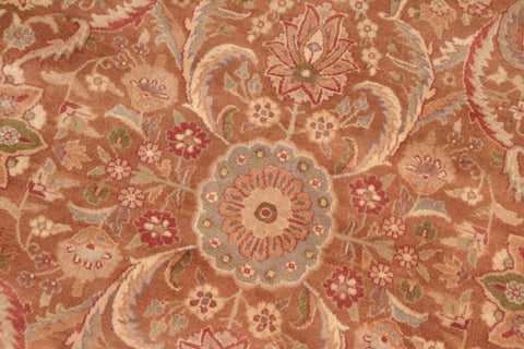 handmade Transitional Qaseem Bond Brown Beige Hand Knotted RECTANGLE 100% WOOL area rug 5x7