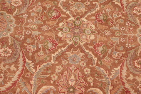 handmade Transitional Qaseem Bond Brown Beige Hand Knotted RECTANGLE 100% WOOL area rug 5x7