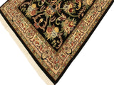 handmade Traditional Anarlaki Black Beige Hand Knotted RECTANGLE 100% WOOL area rug 4x6