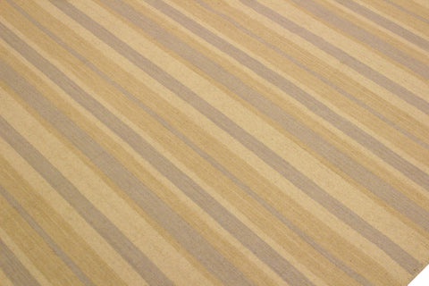 handmade Modern Kilim Bluish Gray Tan Hand-Woven RECTANGLE 100% WOOL area rug 5x8