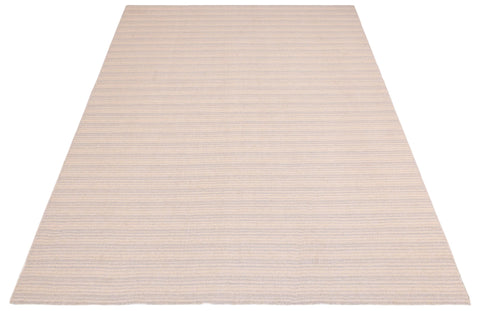 handmade Modern Kilim Tan Gray Hand-Woven RECTANGLE 100% WOOL area rug 5x8