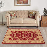 handmade Traditional Kafkaz Red Red Hand Knotted RECTANGLE 100% WOOL area rug 5 x 8