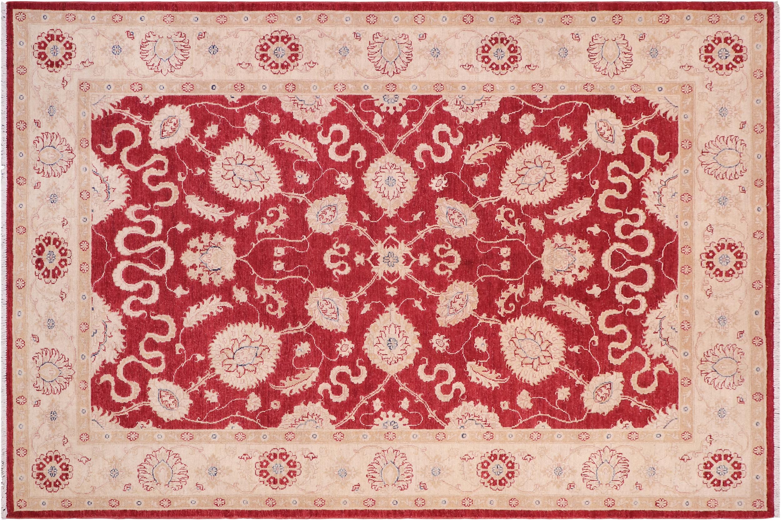 handmade Traditional Kafkaz Red Red Hand Knotted RECTANGLE 100% WOOL area rug 5x8