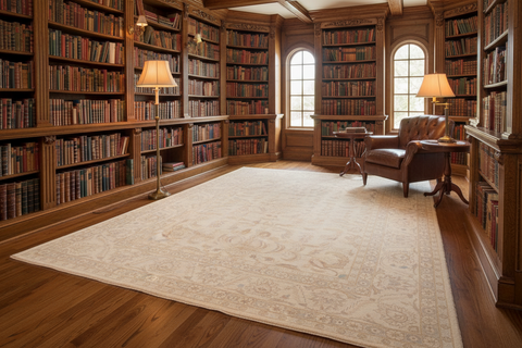handmade Traditional Kafkaz Ivory Ivory Hand Knotted RECTANGLE 100% WOOL area rug 12x18