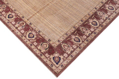 handmade Traditional Kafkaz Tan Brown Hand Knotted RECTANGLE 100% WOOL area rug 12X15