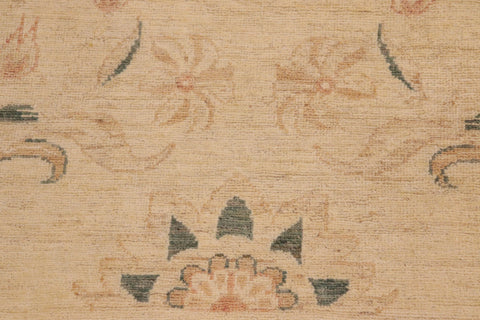 handmade Modern Kafkaz Beige Rust Hand Knotted RECTANGLE 100% WOOL area rug 10' x 13'