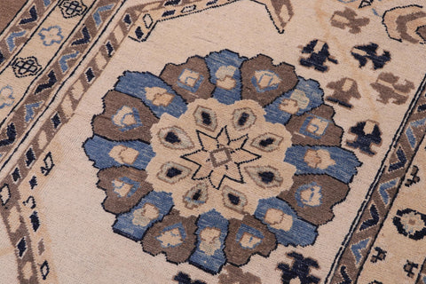 handmade Traditional Kafkaz Brown Ivory Hand Knotted RECTANGLE 100% WOOL area rug 11x15