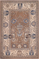 handmade Traditional Kafkaz Brown Ivory Hand Knotted RECTANGLE 100% WOOL area rug 11X15